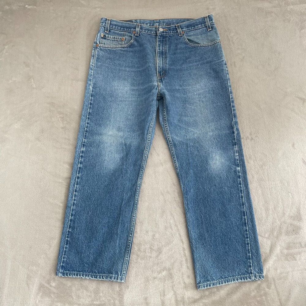 Vintage Levi's 505 Straight Leg Jeans Men 36x28 (Tag 38x32) Blue Wash Red Tab 99